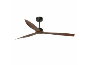 8421776215689 - Faro Barcelona - Faro just - Mattschwarz Holz Deckenventilator 178cm Smart - Fernbedienung enthalten