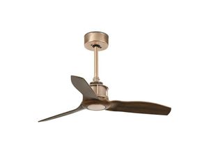 8421776223202 - Faro Barcelona - Faro just - Kupfer Holz Deckenventilator 81cm Smart - Fernbedienung enthalten