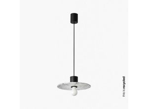 8421776229655 - Faro Barcelona - faro 68600-50 Hängeleuchte confetti 300 E27 15W Aluminium mattschwarz Recyceltes pet Weiß und Schwarz H141cm Ø30cm dimmbar