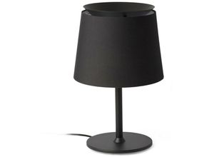 8421776233447 - FARO 20305-83 Tischleuchte SAVOY E27 15W Stahl mattschwarz Textil Schwarz L32cm H51cm dimmbar