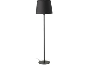 8421776233478 - Faro Barcelona - faro 20307-86 Stehleuchte savoy E27 15W Stahl mattschwarz Textil Schwarz L42cm H160cm dimmbar