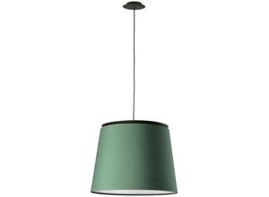 8421776233515 - Faro 20309-91 Hängeleuchte savoy E27 15W Stahl schwarz Textil Grün Ø42cm H311cm dimmbar