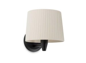 8421776235427 - Faro Barcelona - faro 64307-35 Wandleuchte samba E27 15W Stahl schwarz Textil Beige L22cm H22cm dimmbar