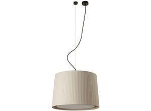 8421776235786 - Faro 64314-44 Hängeleuchte samba E27 15W Stahl mattschwarz Textil Beige L50cm H018cm dimmbar