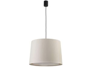 8421776235878 - Faro 64315-44 Hängeleuchte samba E27 15W Stahl mattschwarz Textil Beige L50cm H500cm dimmbar