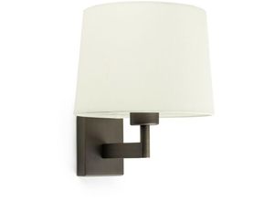 8421776236189 - Faro 68490-02 Wandleuchte artis E27 15W Stahl Altbronze Textil Beige L215cm H22cm dimmbar