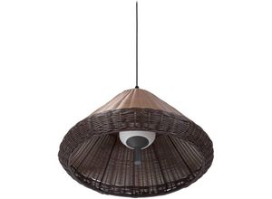 8421776236615 - Faro Barcelona - 71579C-07 Hängeleuchte saigon out E27 15W IP44 Aluminium dunkelgrau Synthetisches Rattan Braun L68cm H68cm dimmbar