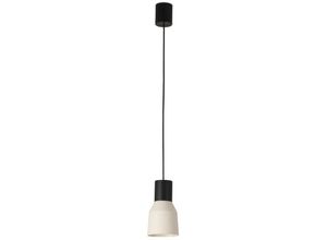 8421776239500 - Faro 68592-1L Hängeleuchte kombo 120 E27 15W Stahl mattschwarz Beige H21cm Ø12cm dimmbar