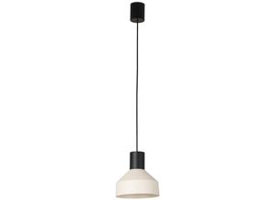 8421776239524 - Faro 68594-1L Hängeleuchte kombo 200 E27 15W Stahl mattschwarz Beige Ø20cm dimmbar