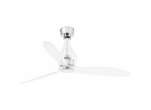 8421776240650 - Faro Barcelona - Faro mini eterfan - led Transparenter Deckenventilator mit dc Smart Motor - Fernbedienung inklusive 3000K