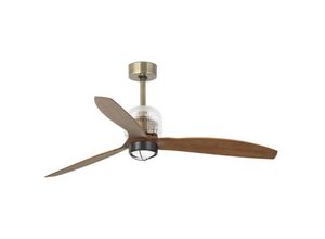 8421776241336 - Faro Barcelona - Faro deco - led Gold Holz Deckenventilator mit dc Smart Motor - Fernbedienung inklusive 3000K