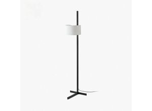 8421776250567 - Faro Barcelona - faro 57211-01 Stehleuchte stand up E27 15W Aluminium mattschwarz Textilene Weiß L30cm H175cm dimmbar