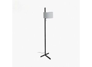 8421776250581 - Faro Barcelona - faro 57211-03 Stehleuchte stand up E27 15W Aluminium mattschwarz Textilene Grau L30cm H175cm dimmbar