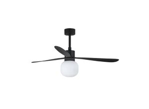 8421776326019 - Faro Barcelona - Ventilador de techo con luz negro ø 132 cm amelia ball led