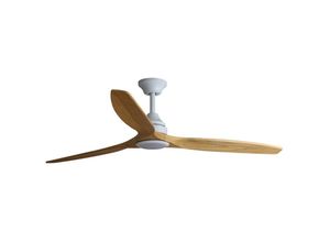 8421776350915 - Faro ALO Großer weißer Deckenventilator aus Holz mit DC Smart Motor CCT 6 Geschwindigkeiten