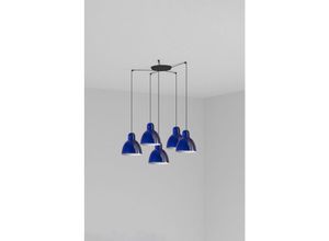 8421776352018 - Faro Barcelona - Faro venice 5-flammige Cluster-Pendelleuchte blau