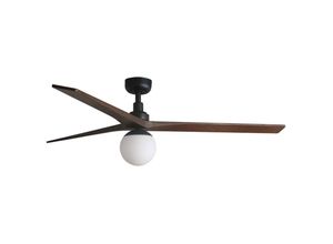 8421776356887 - Faro Barcelona - faro 34276-11L Deckenventilator klim l E27 Stahl mattschwarz H408cm Ø150cm dimmbar