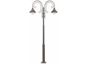 8421776711174 - Faro Barcelona - Faro Klassische Kandelaber Nautica in Rostfarbe 2 flammig - brown