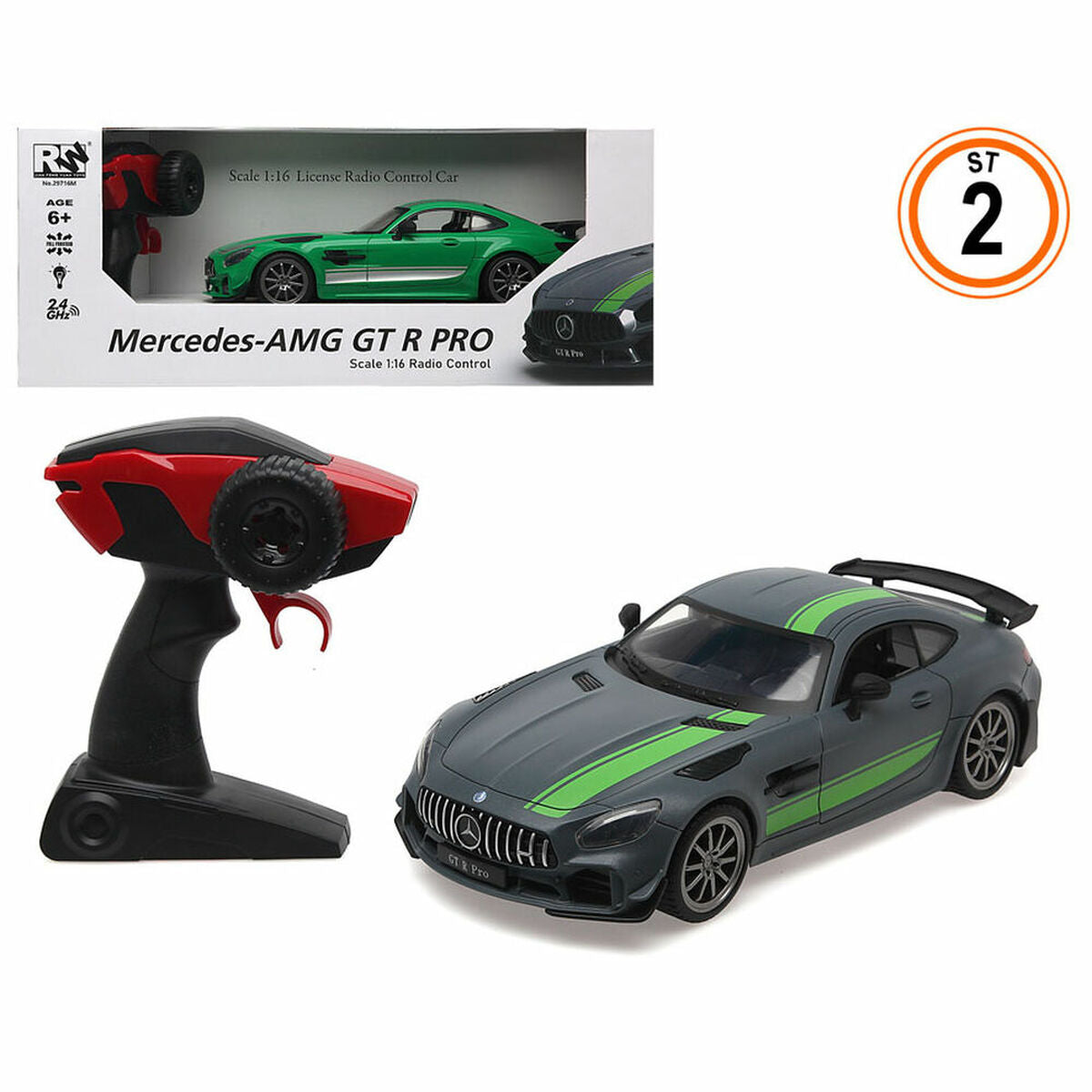 8422259688136 - Remote-Controlled Car Mercedes Grey Green 116