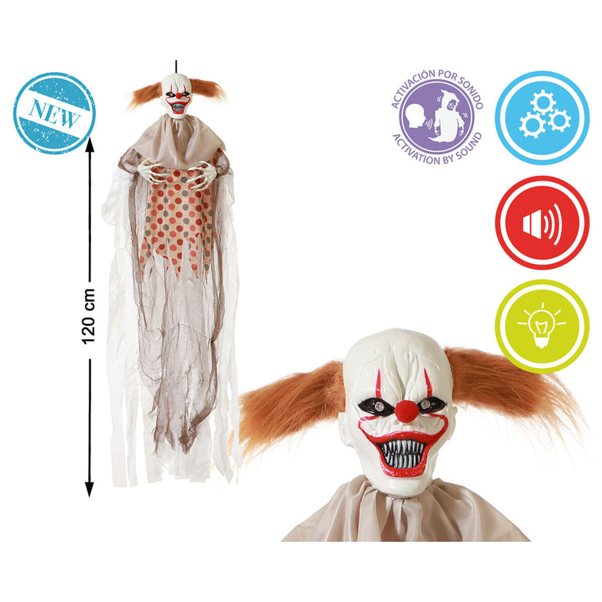 8422259793465 - Halloween-Dekoration Clown 120 x 70 x 12 cm 8422259793465 - Halloween-Dekoration Clown 120 x 70 x 12 cm