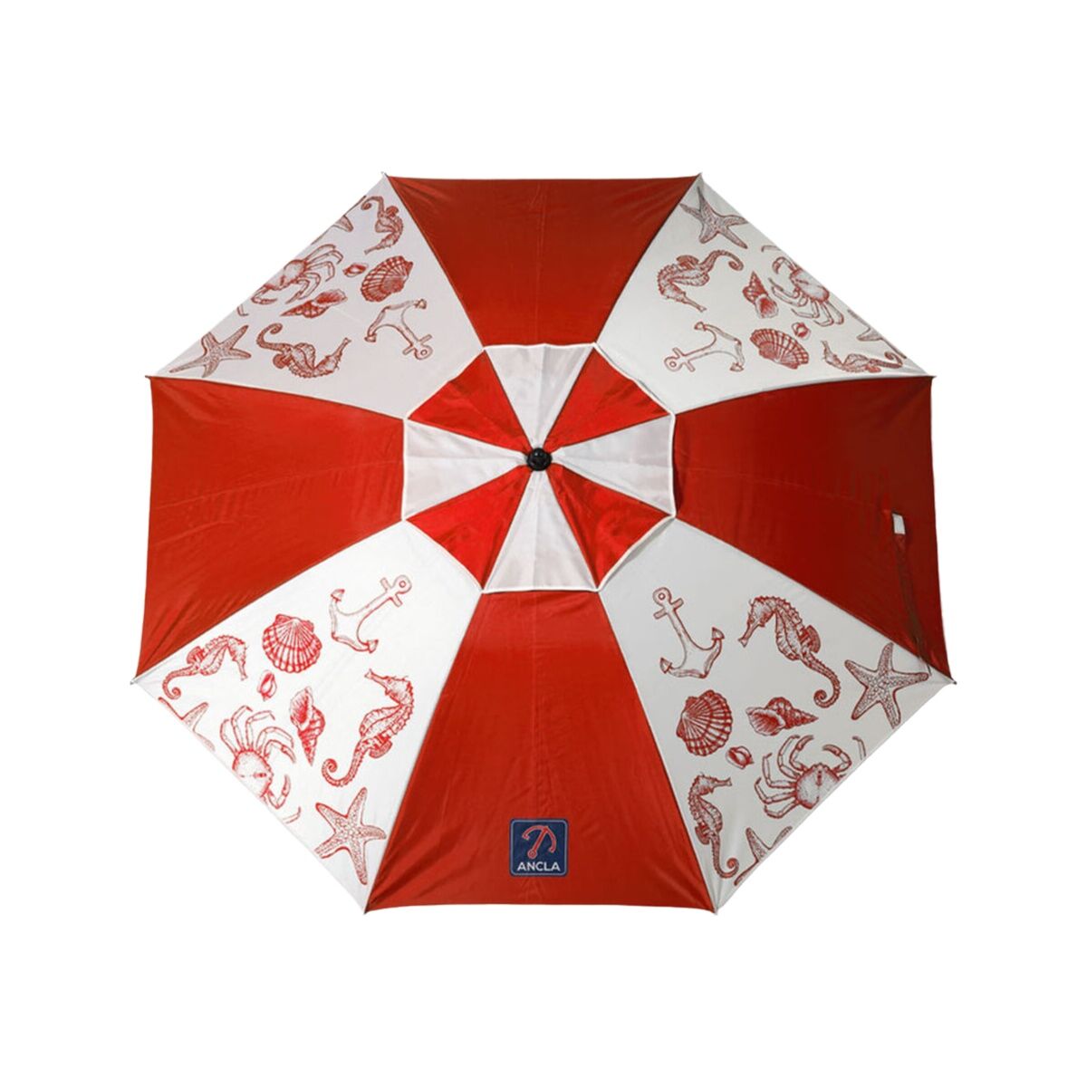 8422259811862 - Sonnenschirm Rot Ø 200 cm SPF50+ Marineblau