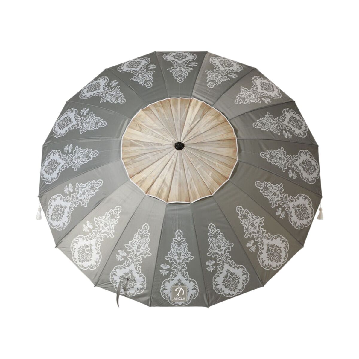 8422259812289 - Sonnenschirm Grau Ø 240 cm SPF50+ Boho