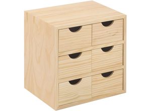 8422341499770 - Bl32099 Mini -Holzschublade mit sechs 28x40x20 cm Schubladen - Astigarraga