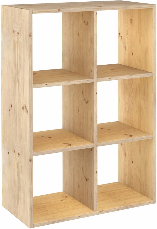 8422341899143 - Fächerschrank offen - 6 Fächer - PEFC Kiefer - 105x71cm