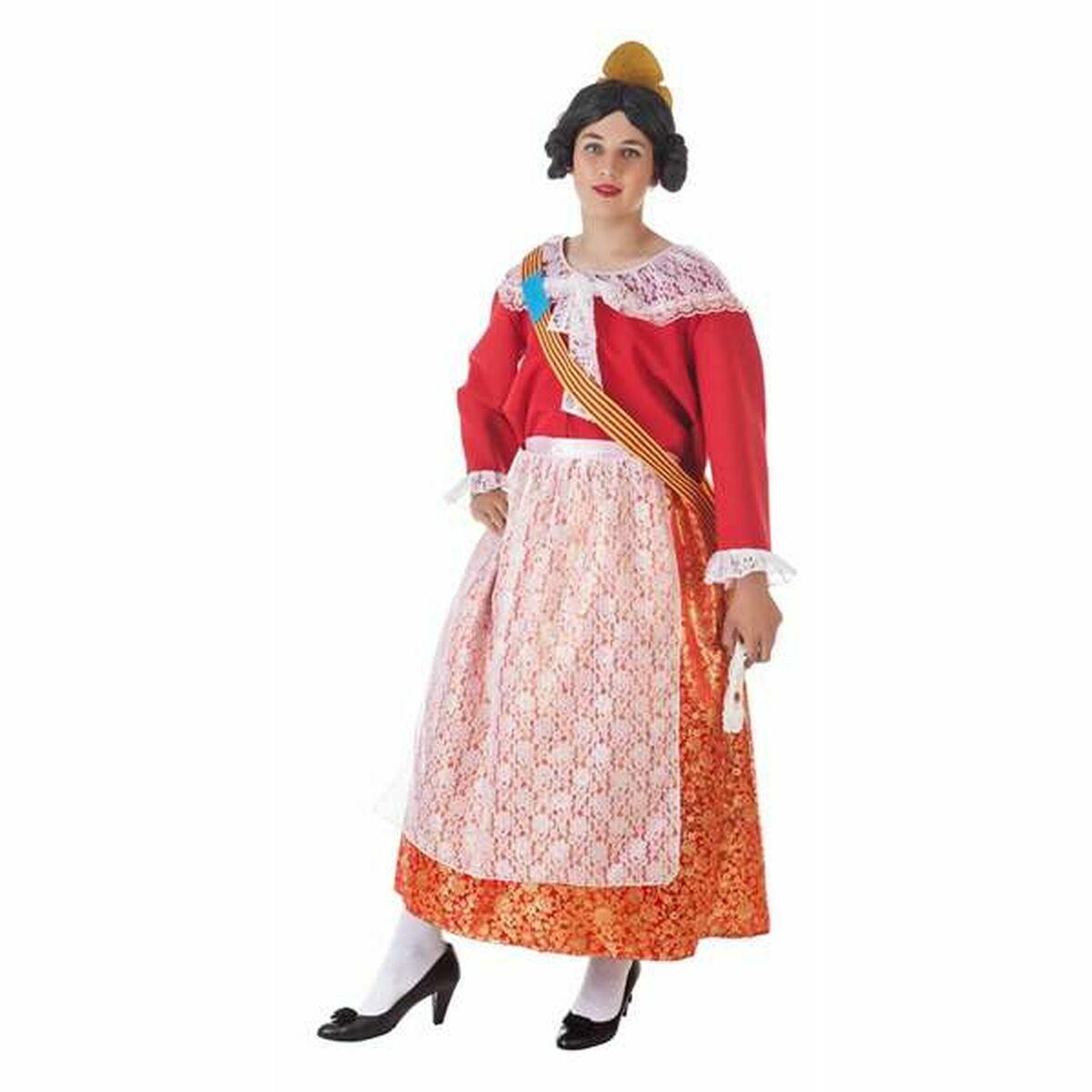 8422802800244 - Verkleidung für Erwachsene Fallera Rot Gold (5 Stücke) 8422802800244 - Verkleidung für Erwachsene Fallera Rot Gold (5 Stücke)