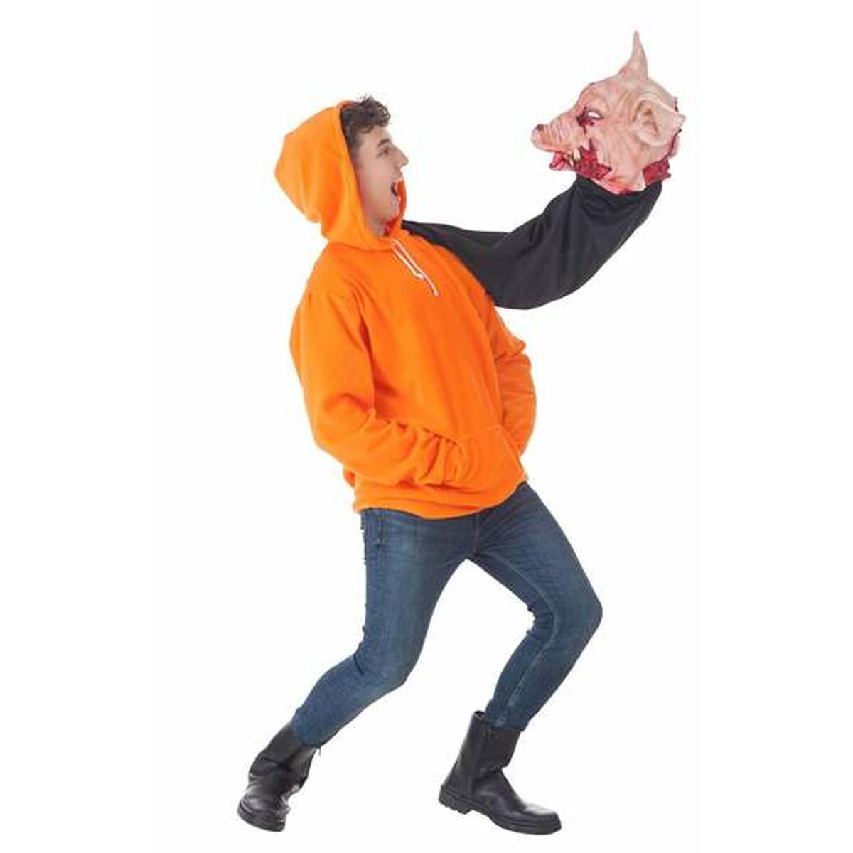 8422802800282 - Verkleidung für Erwachsene Halloween Schwein sudadera Orange (2 Stücke) 8422802800282 - Verkleidung für Erwachsene Halloween Schwein sudadera Orange (2 Stücke)