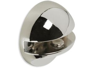 8423224902141 - REI - Regalträger aus Glas und Holz Hergestellt aus Zamak Glänzendes Chrom-Finish Für Regale mit einer Stärke von 3-6 mm Maße 404018 mm