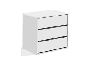 8423490261157 - Altri - Kommode mit Schubladen Newport Kommode mit 3 Schubladen Niedrige Kommode für Innengarderobe Moderne wöchentlich cm 60x44h57 Weiß