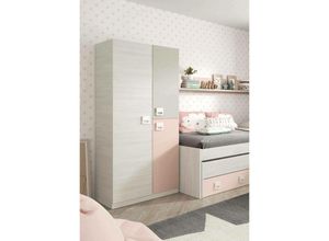 8423490264998 - Usinestreet - Garderobe Manchester Kleiderschrank im Schlafzimmer Schrank mit 3 Türen und 3 Einlegeböden mit Kleiderstange cm 90x52h200 Grau und 8423490264998 - Usinestreet - Garderobe Manchester Kleiderschrank im Schlafzimmer Schrank mit 3 Türen und 3 Einlegeböden mit Kleiderstange cm 90x52h200 Grau und