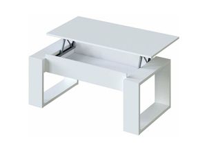 8423490266831 - Fanmuebles - Couchtisch Flint Couchtisch mit abnehmbarer Platte Couchtisch für das Wohnzimmer cm 105x55h45 56 Weiß 8423490266831 - Fanmuebles - Couchtisch Flint Couchtisch mit abnehmbarer Platte Couchtisch für das Wohnzimmer cm 105x55h45 56 Weiß