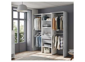 8423490267463 - Habitdesign - Garderobe Miramar Struktur für begehbaren Kleiderschrank Offener Kleiderschrank ohne Türen Begehbarer Kleiderschrank cm 179x50h202