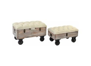 8424001554553 - Dkd Home Decor - Set 2 Räder Polyester Tanne 82x42x50 Polyester Tannenmaterial Multicolor -Familienfamilienschuhe und Floit Rets Details