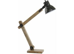 8424001710553 - Dkd Home Decor - Metall Holz Tischlampe 17x50x80 Naturholz Metallmaterial Mehrfarbige Farbfamilien -Zeitlampen Details