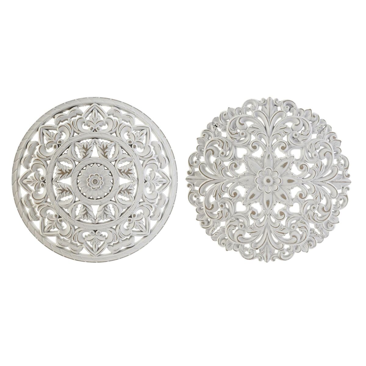 8424001786152 - Wanddekoration Weiß Mandala Indianer Antiker Finish 30 x 2 x 30 cm (2 Stück) 8424001786152 - Wanddekoration Weiß Mandala Indianer Antiker Finish 30 x 2 x 30 cm (2 Stück)