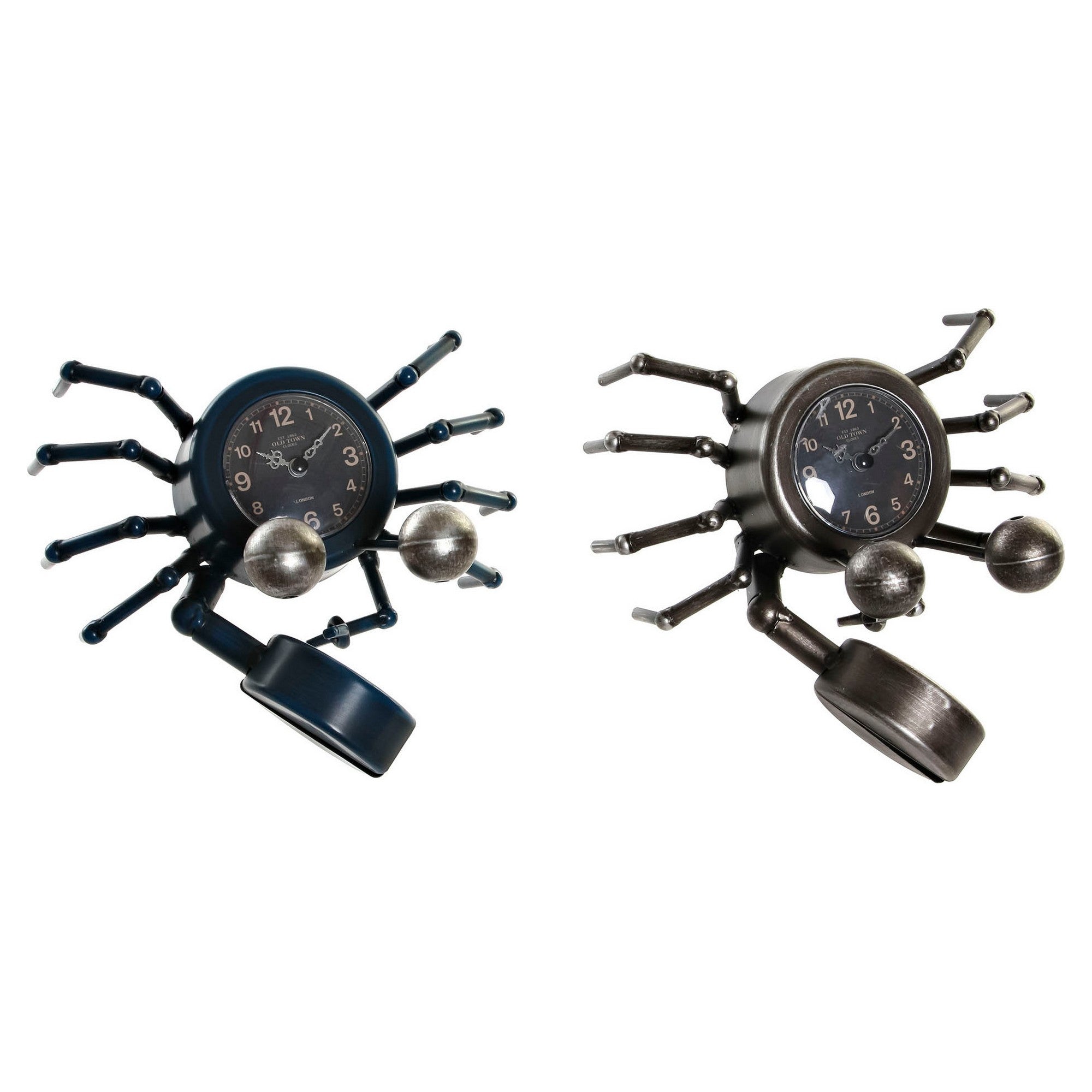 8424001800049 - Bordur Tier 23 x 22 x 14 cm Silberfarben Blau Eisen Vintage (2 Stück)