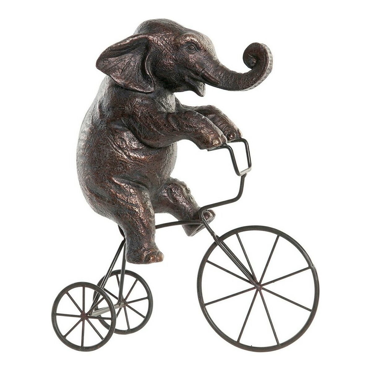 8424001812486 - Dekorative Figur Metallharz Elefant (30 x 12 x 37 cm)