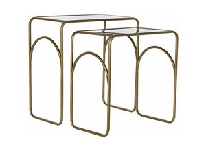 8424001825622 - Fijalo - Auxiliary Table Set 2 Metallglas 55x30x55 Metall Matt Glass mehrfarbige Farbfamilie Hilfstische Details Details