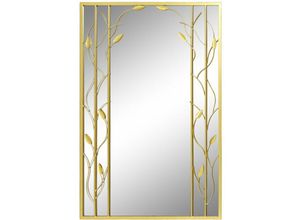 8424001834921 - Dkd Home Decor - Metallspiegel 60x2x90 Blätter Gold Metall Mirror Material Mehrfarbiger Spiegelspiegel Details Familiendetails