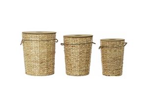 8424001836789 - Dkd Home Decor - Kleidungskorb Set 3 Faser 44x444x54 Naturfaser mehrfarbiger Farbmaterial Familienkörbe und Kisten Details