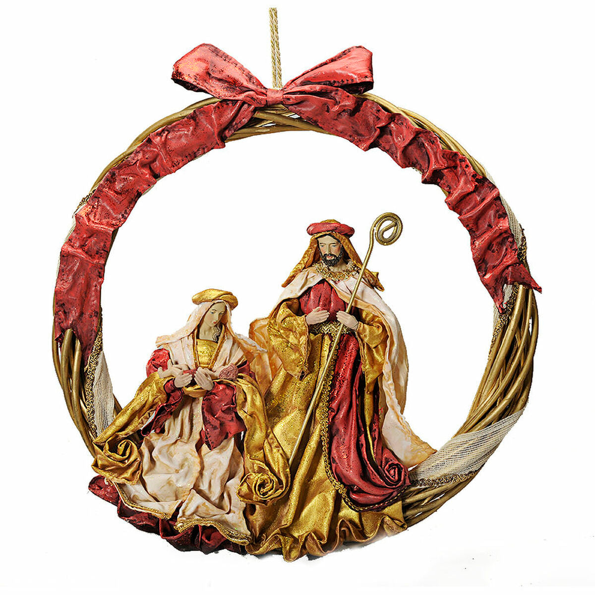 8424001845378 - Weihnachtsschmuck Rot Gold Kunststoff Krone 50 x 5 x 50 cm