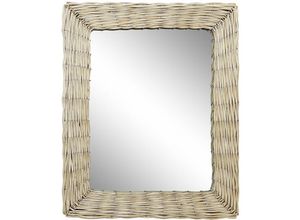 8424001847952 - Dkd Home Decor - Crystal Wicker Mirror 53x4x625 natürliches geflochtenes Glas Weidenmaterial Spiegel Spiegel Spiegel Details