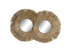 8424001859191 - Dkd Home Decor - Jute Glass Mirror 117x6x77 Doppelglas natürliches Jute -Material mehrfarbige Farbfamilienspiegel Details