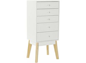 8424001861507 - Dkd Home Decor - mdf 40x30x90 5 -Drawer Garderobe 5 Weiße Schubladen mdf Multicolor mdf Familienkomfort Farben Schubladen und Tücher Details