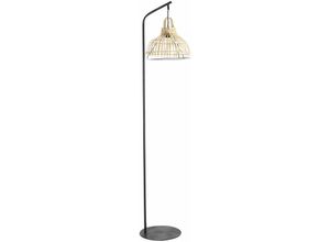 8424001894208 - Dkd Home Decor - Ratan Metall -Stofflampe 40x40x160 natürlicher Bibe Metall Ratan mehrfarbig Material Farbstocklampe Details Details Details