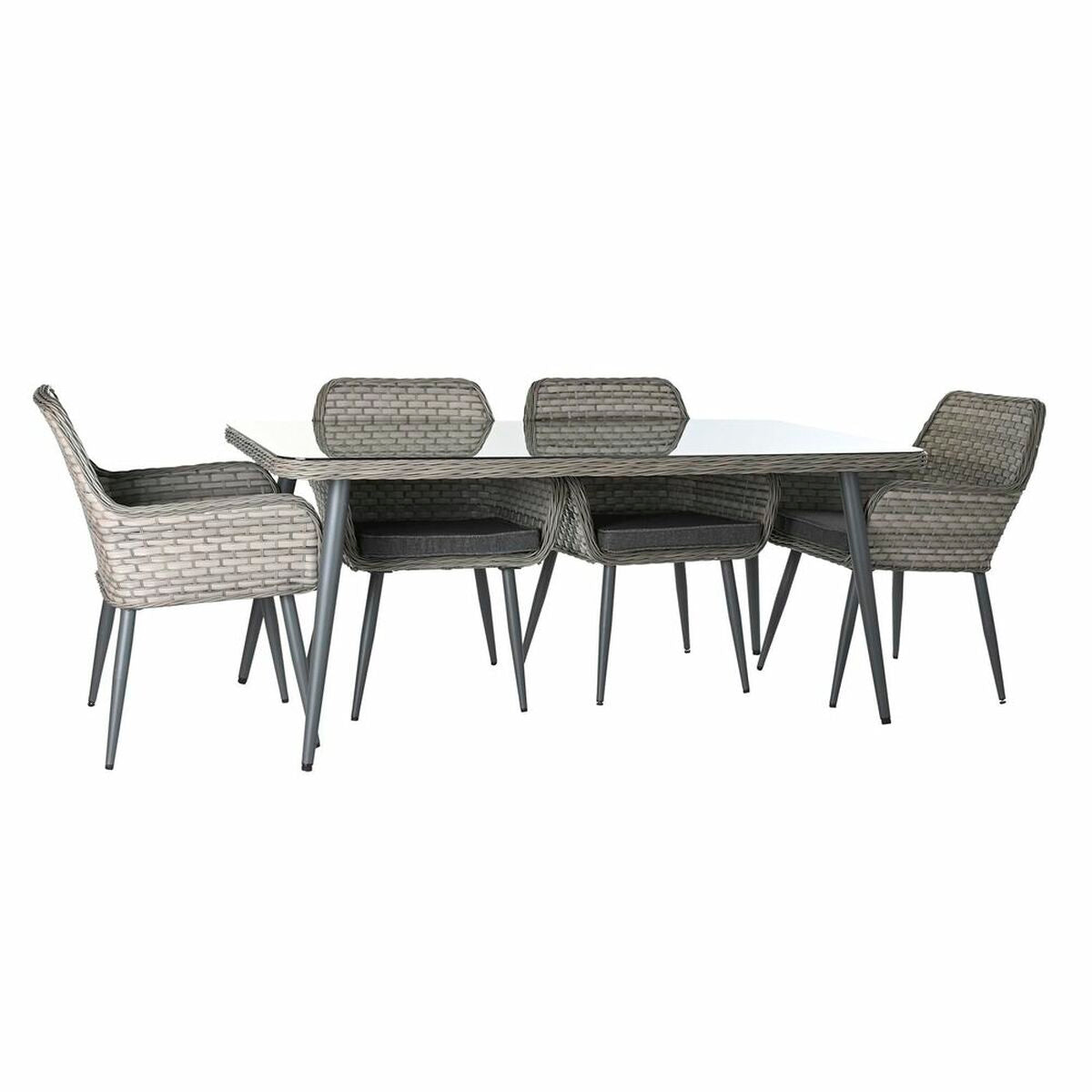 8424001906604 - Set mit 3 Tischen 166 x 92 x 72 cm Kristall Synthetischer Rattan Stahl 83 cm (166 x 92 x 72 cm)