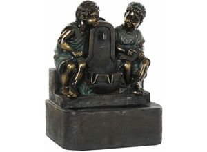 8424001927340 - Dkd Home Decor - Harzbrunnen 47x35x63 Kinder gealtert Bronzeharz mehrfarbige Farbfamilienfamilie Außendekoration